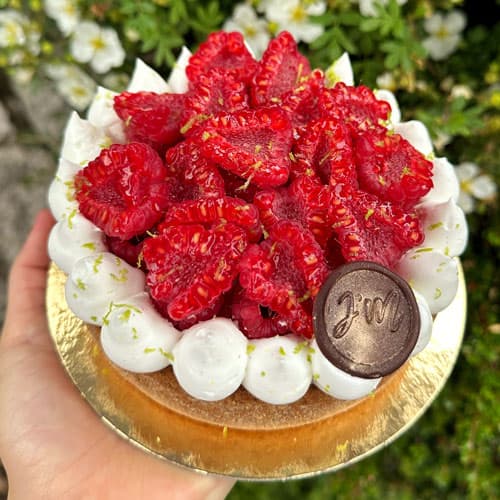 Tarte moderne Framboise Vegan